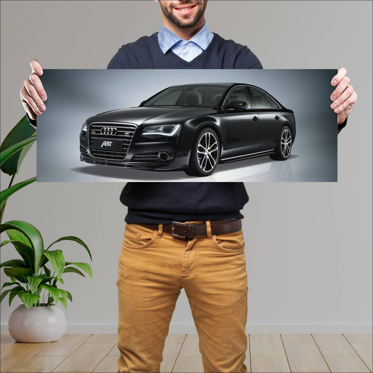 Cuadro grande 30x80cm 2010 abt as8 auto 512 Audi