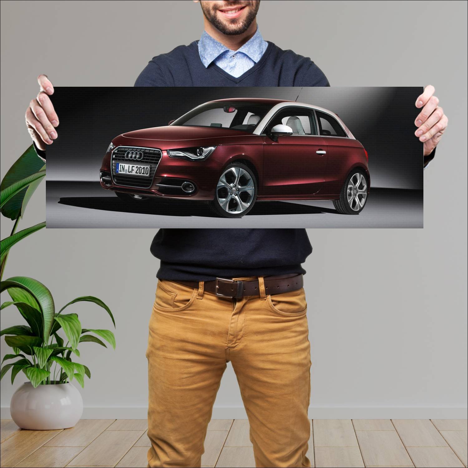 Cuadro grande 30x80cm 2010 audi a1 fashion auto 520 Audi