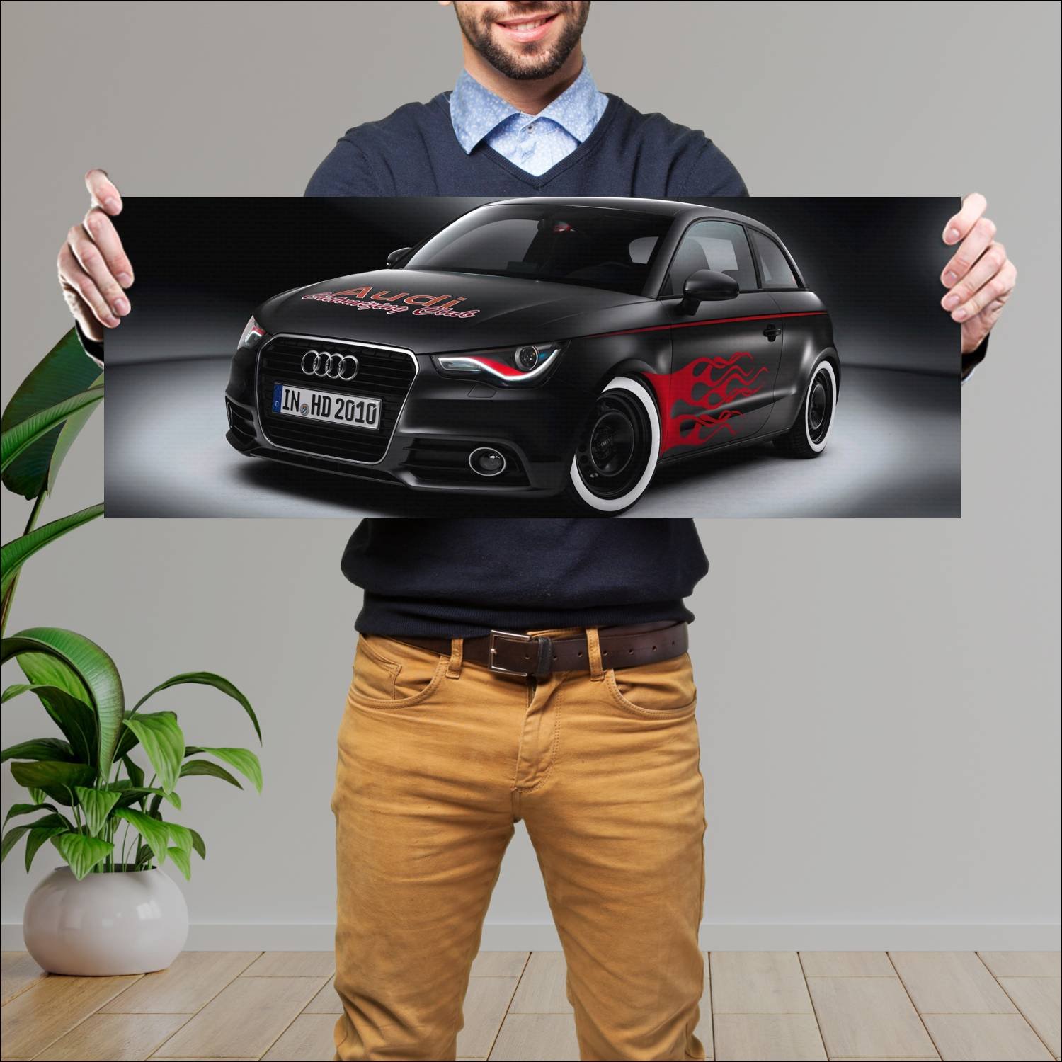 Cuadro grande 30x80cm 2010 audi a1 hot rod auto 523 Audi