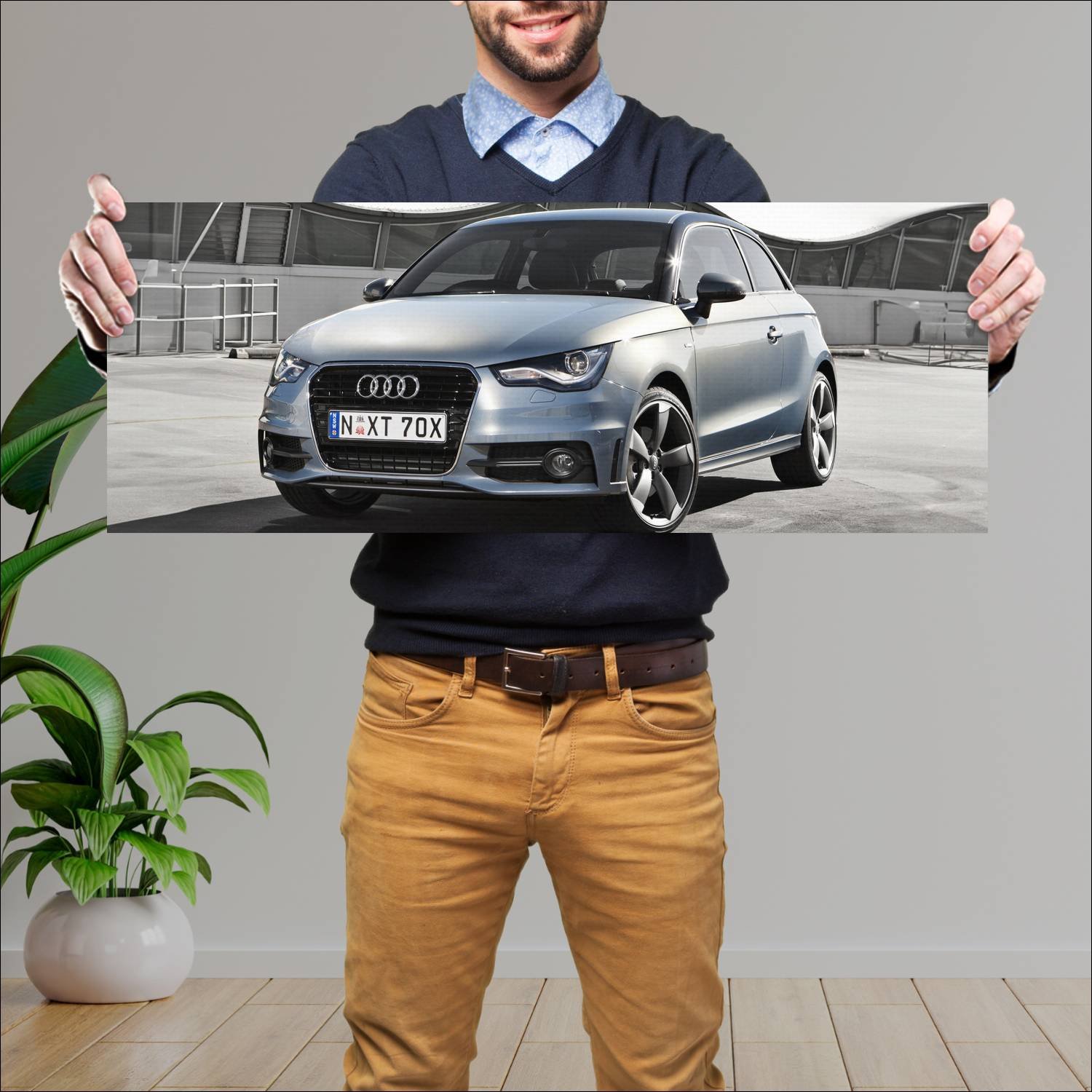 Cuadro grande 30x80cm 2010 audi a1 s line au auto 527 Audi