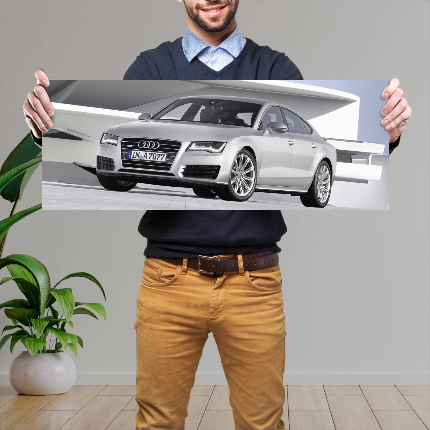 Cuadro grande 30x80cm 2010 audi a7 sportback auto 538 Audi