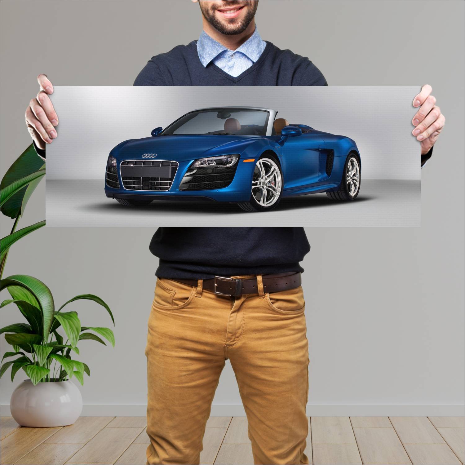 Cuadro grande 30x80cm 2010 audi r8 v10 spyder us 2 570 Audi
