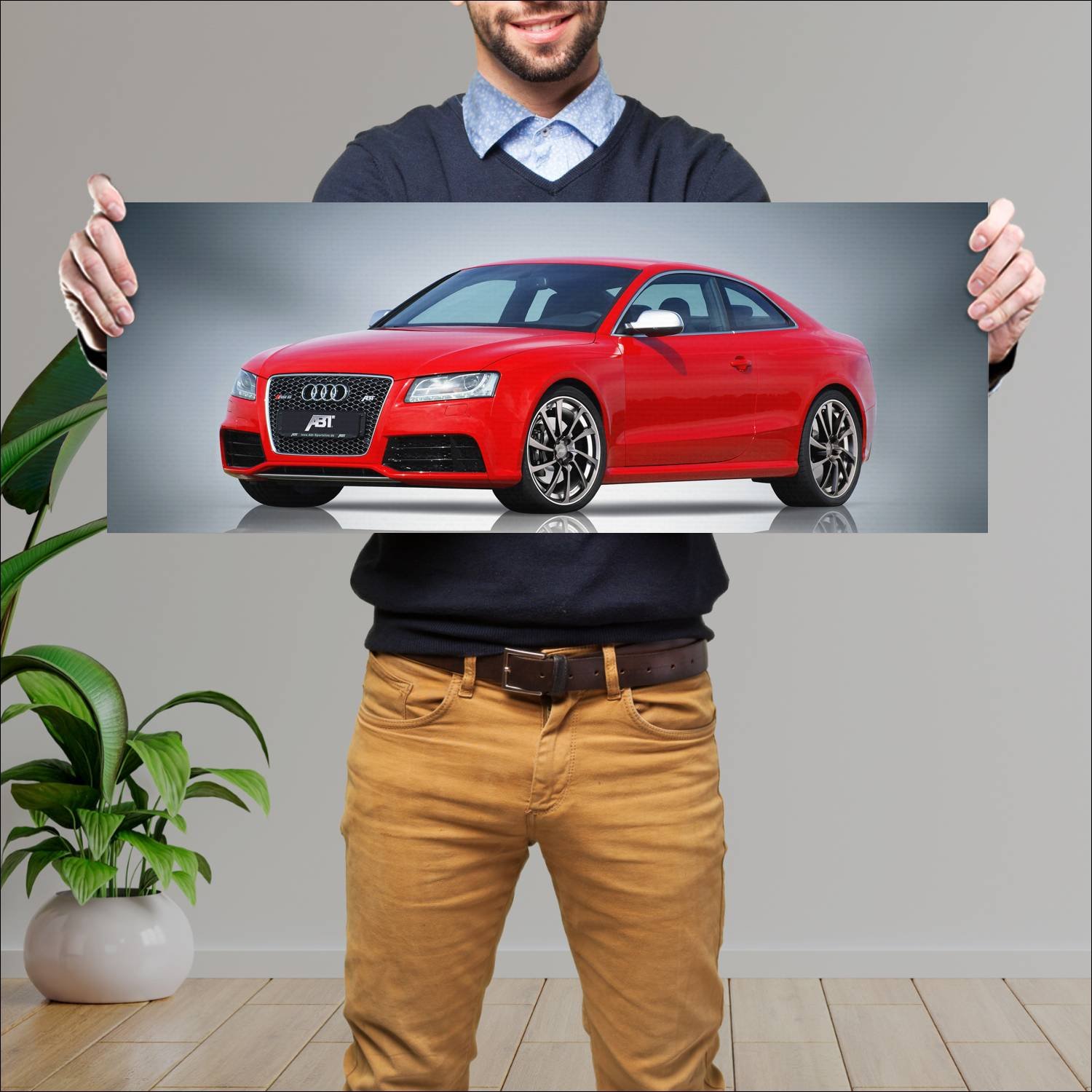 Cuadro grande 30x80cm 2010 audi rs 5 coupe by abt 575 Audi
