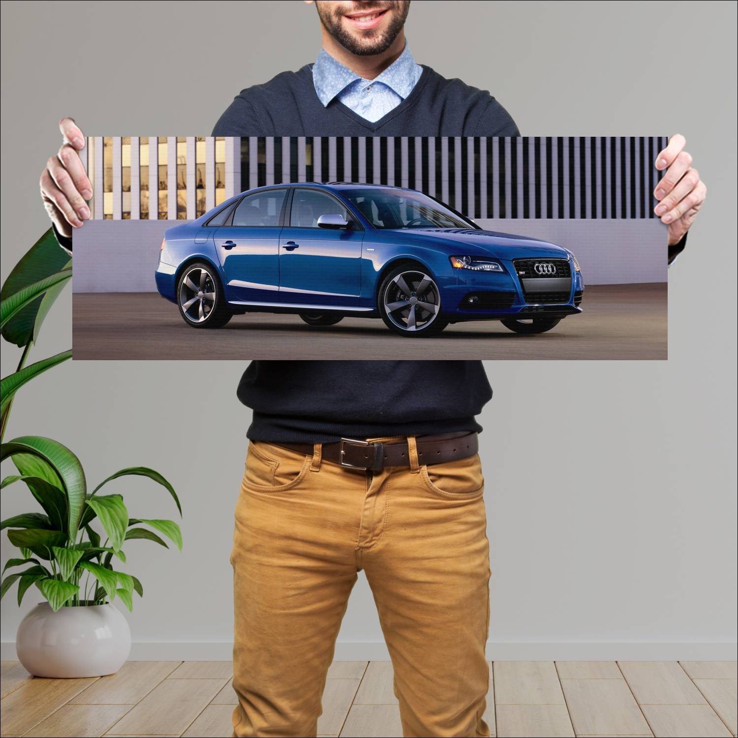 Cuadro grande 30x80cm 2010 audi s4 sedan us auto 580 Audi