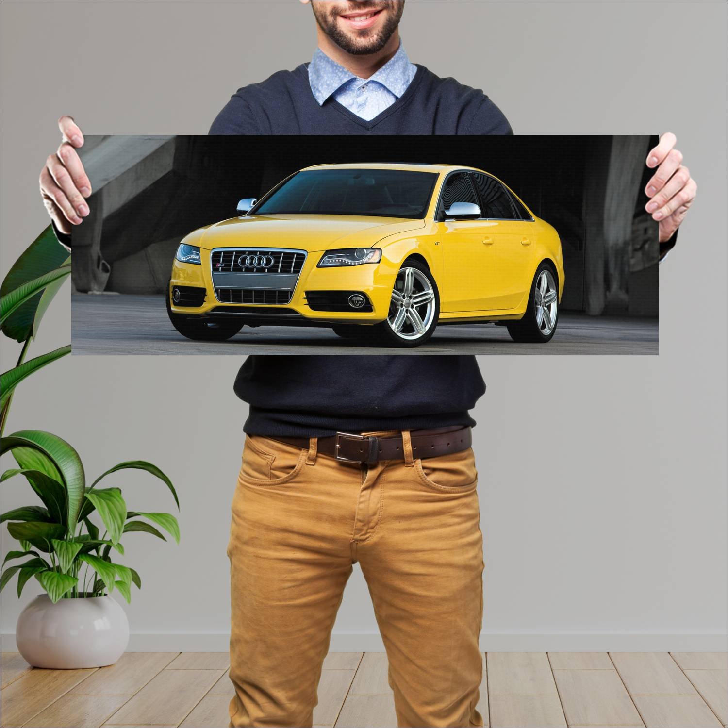 Cuadro grande 30x80cm 2010 audi s4 sedan us auto 581 Audi