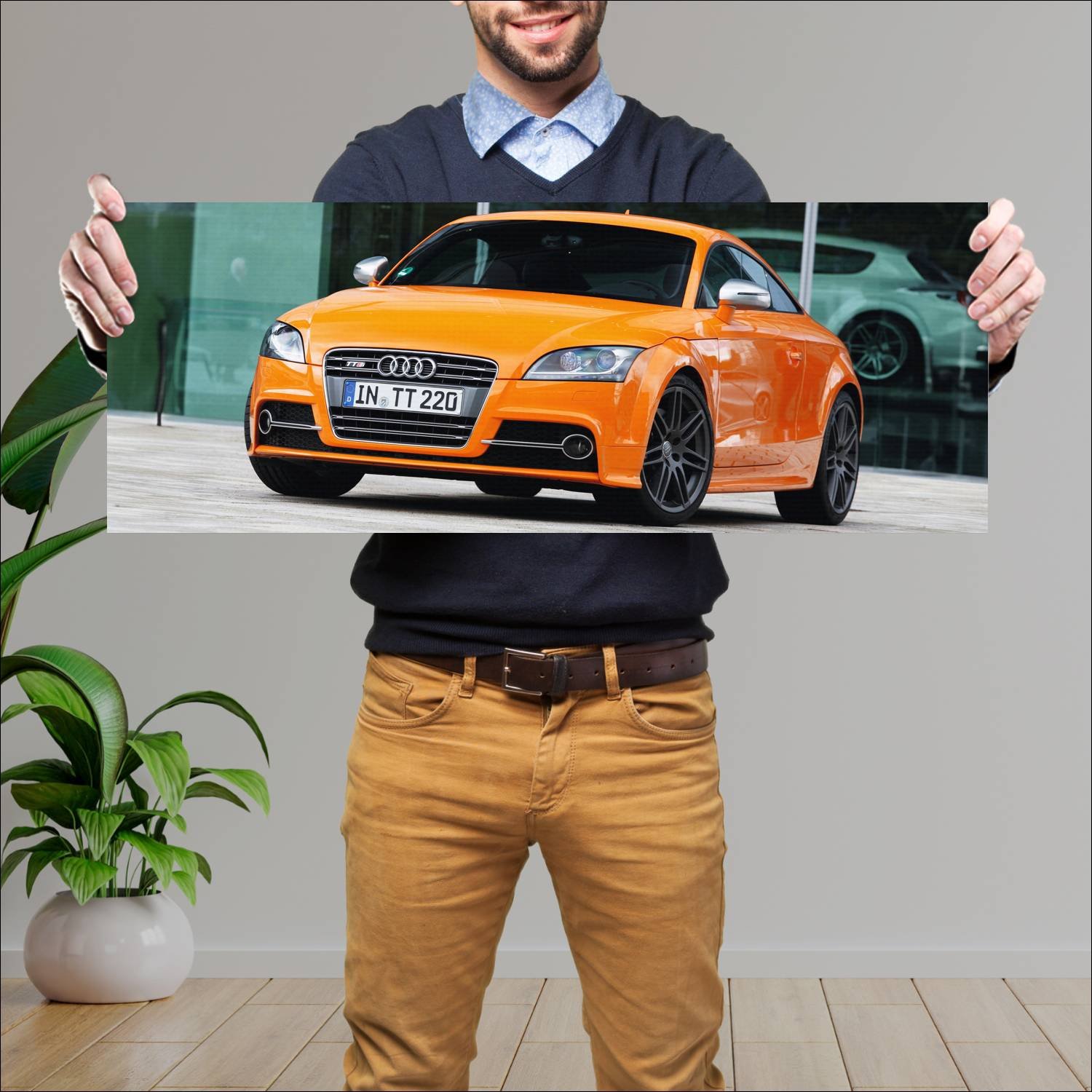 Cuadro grande 30x80cm 2010 audi tts coupe auto 598 Audi
