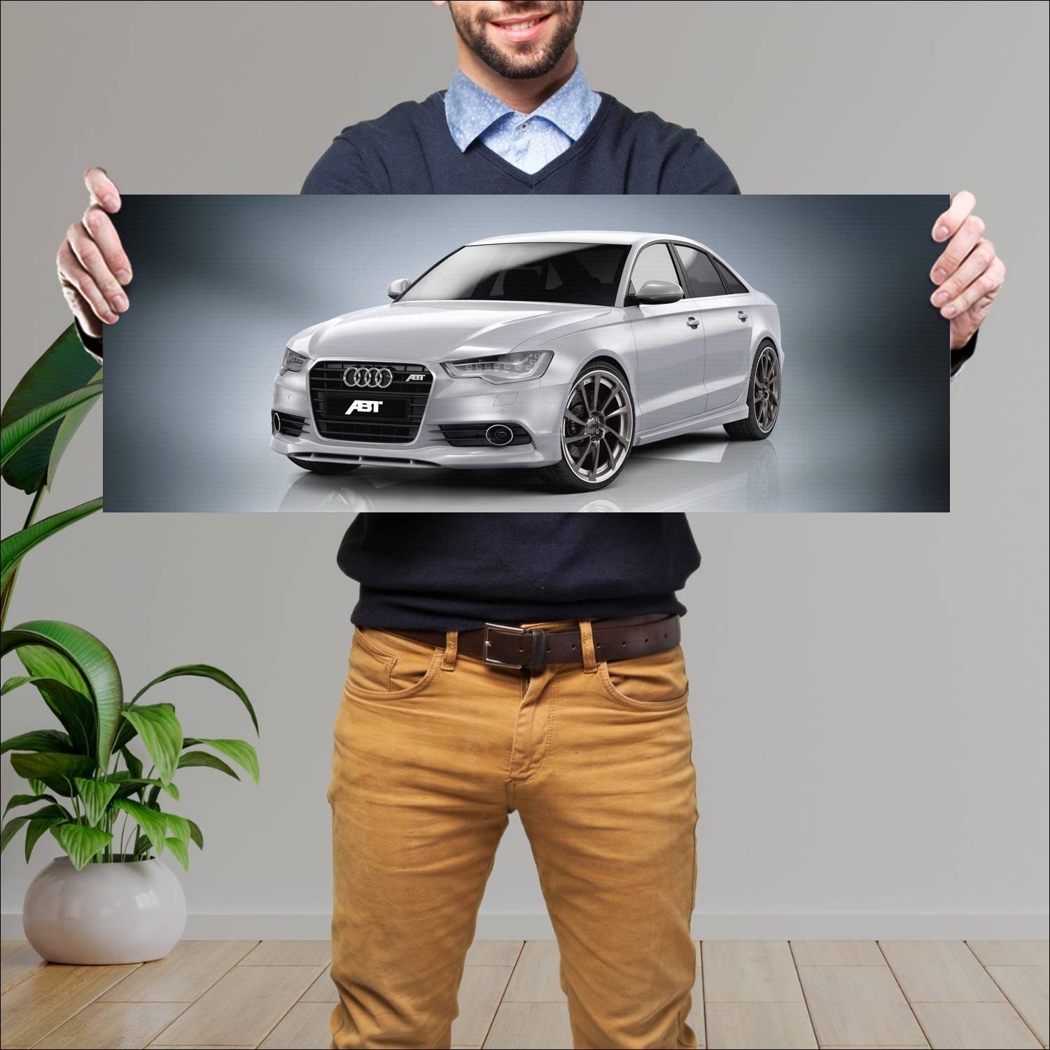 Cuadro grande 30x80cm 2011 abt as6 auto 602 Audi