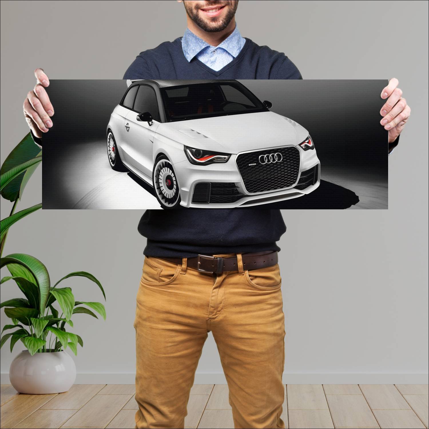Cuadro grande 30x80cm 2011 audi a1 clubsport quatt 605 Audi