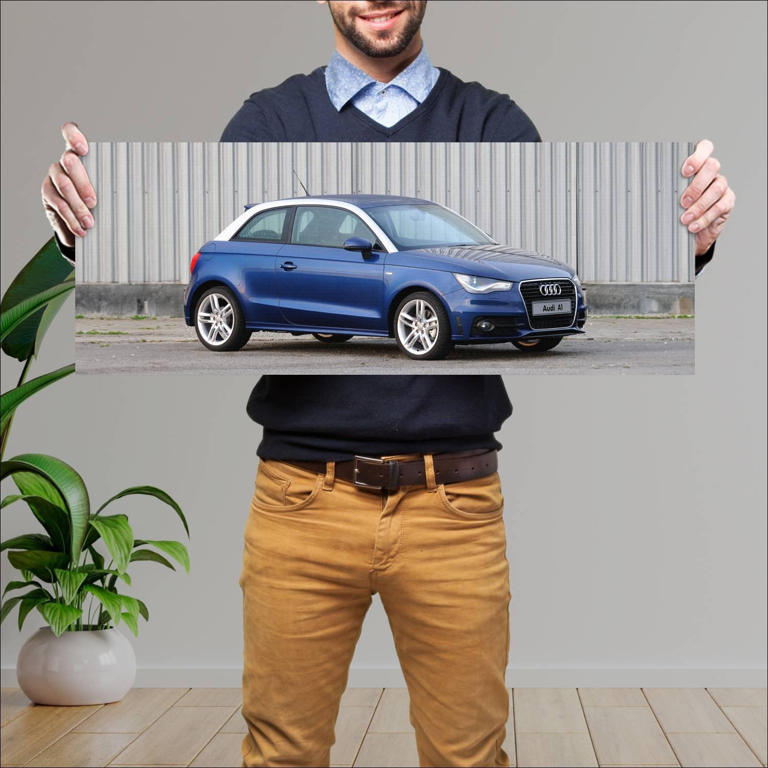 Cuadro grande 30x80cm 2011 audi a1 s line za auto 607 Audi