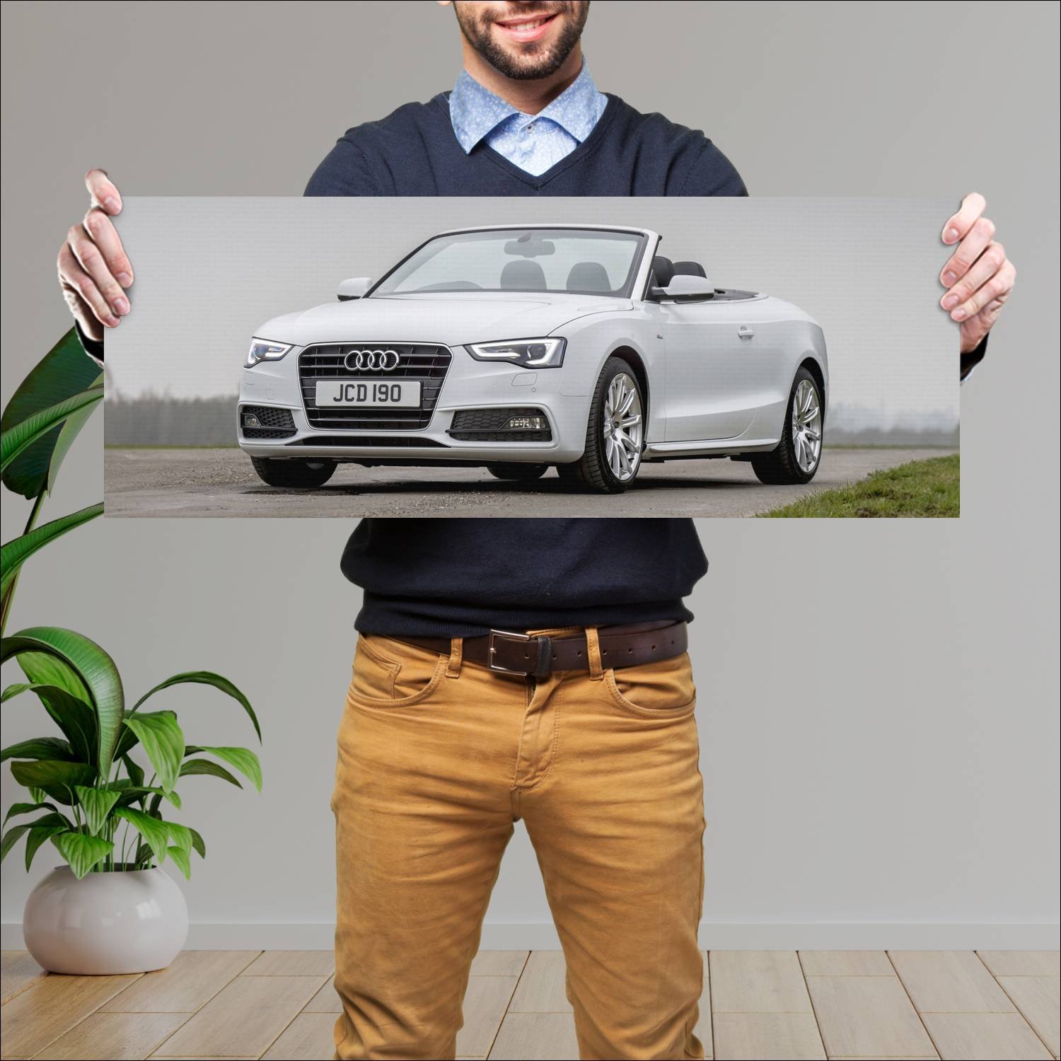 Cuadro grande 30x80cm 2011 audi a5 cabriolet s lin 615 Audi