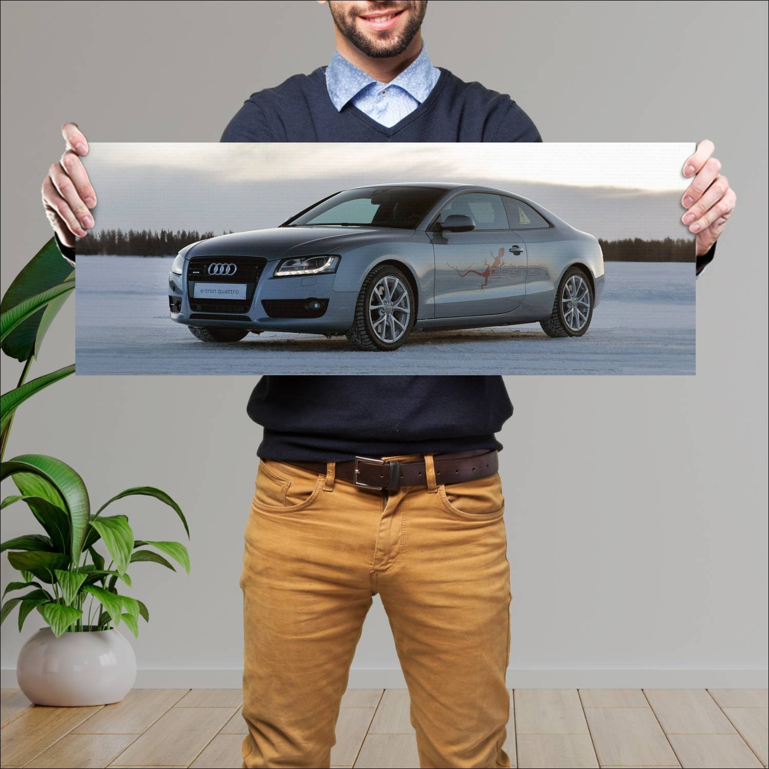 Cuadro grande 30x80cm 2011 audi a5 coupe e tron pr 618 Audi