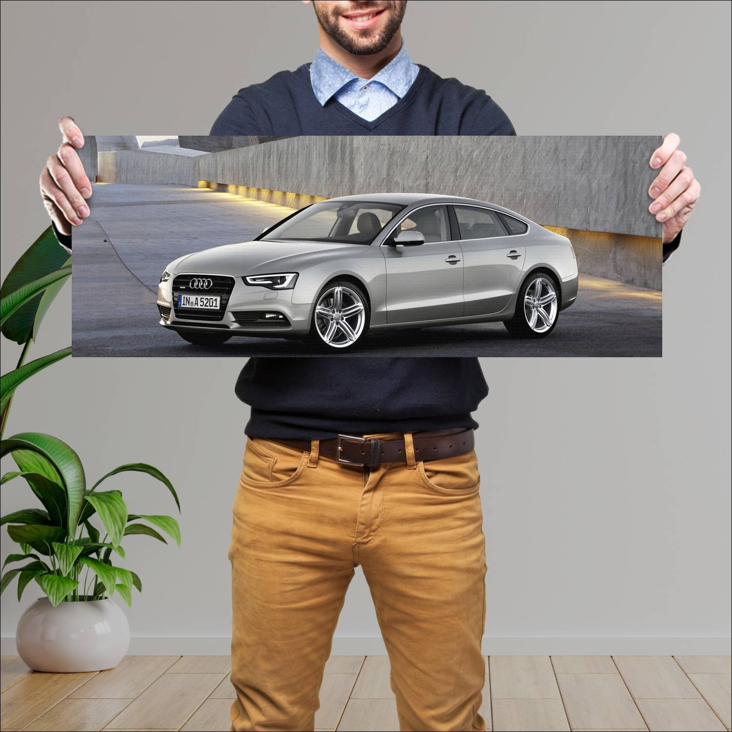Cuadro grande 30x80cm 2011 audi a5 sportback auto 619 Audi