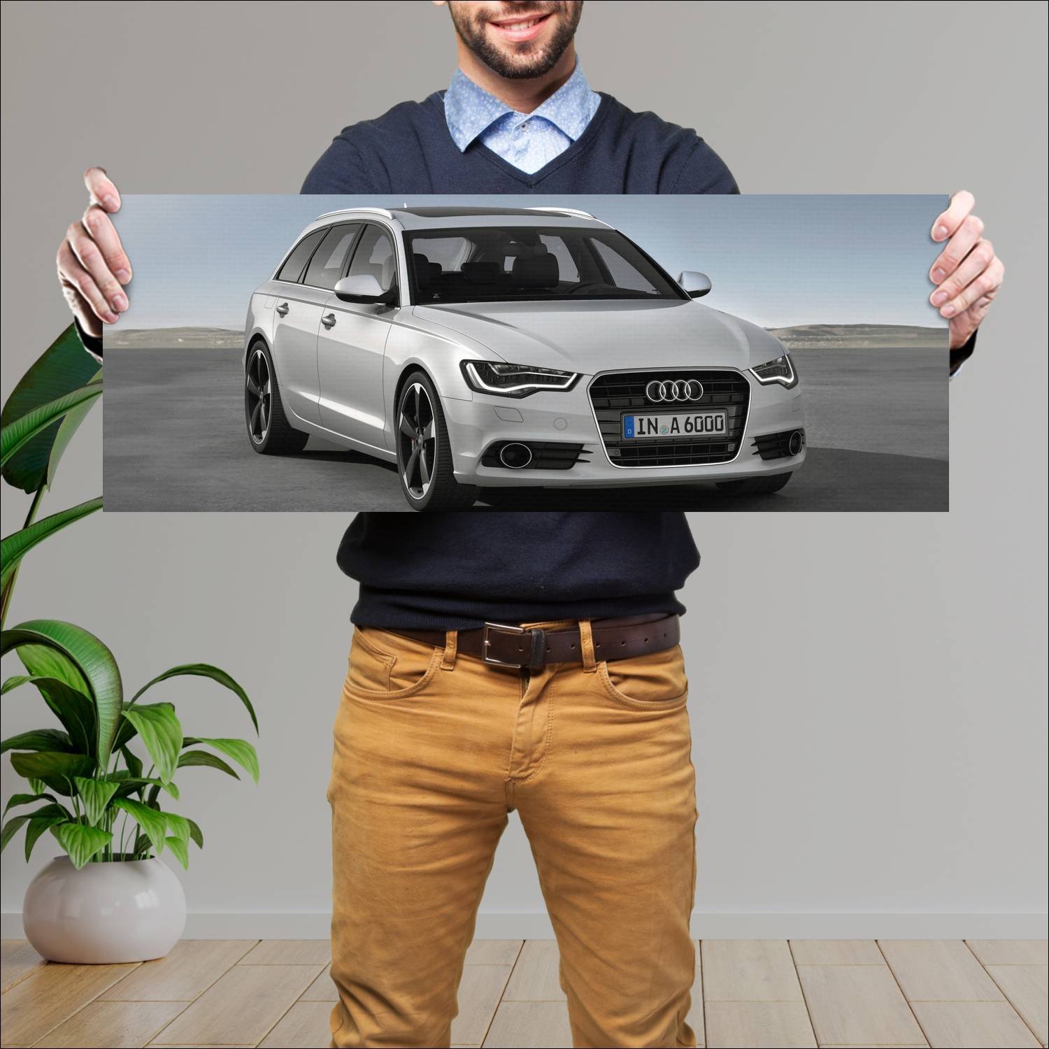 Cuadro grande 30x80cm 2011 audi a6 avant auto 622 Audi