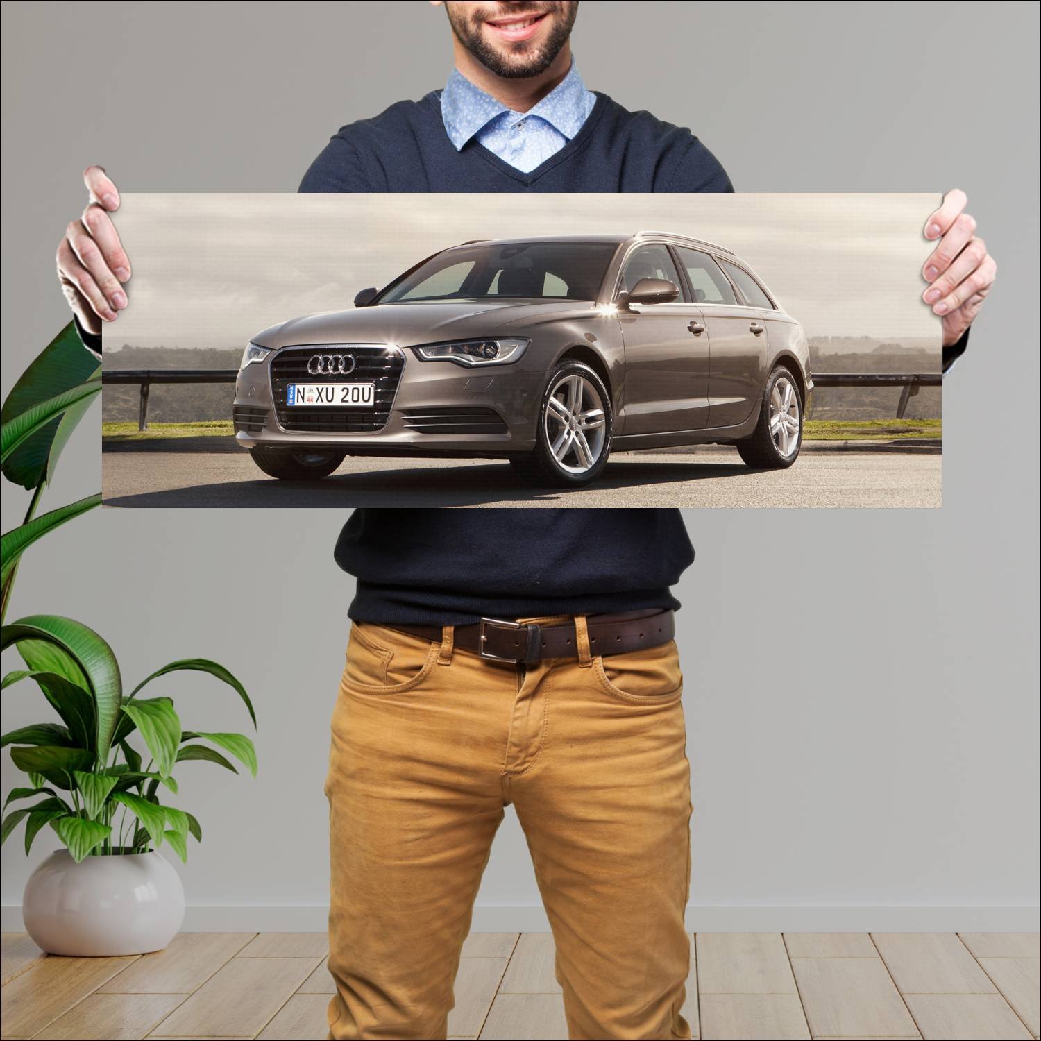 Cuadro grande 30x80cm 2011 audi a6 avant au auto 624 Audi