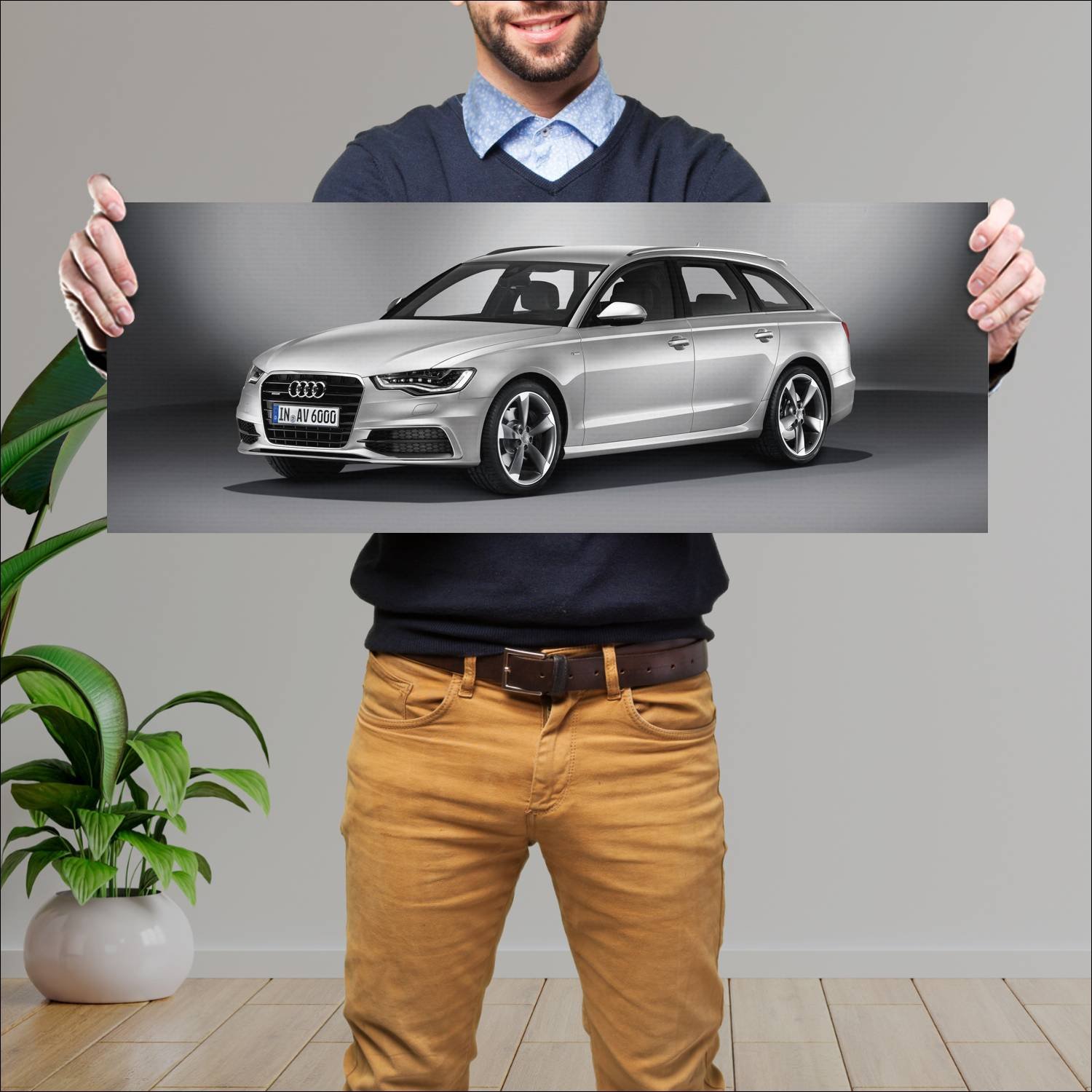Cuadro grande 30x80cm 2011 audi a6 avant s line 27 625 Audi