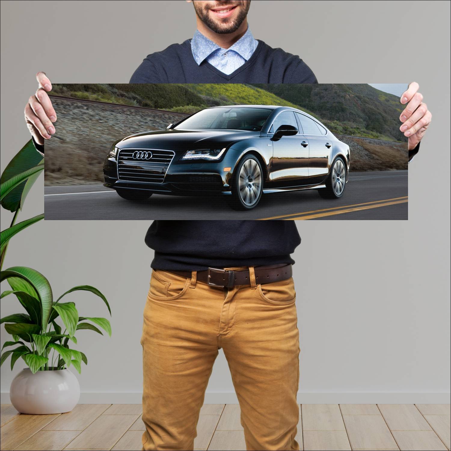 Cuadro grande 30x80cm 2011 audi a7 sportback s lin 640 Audi