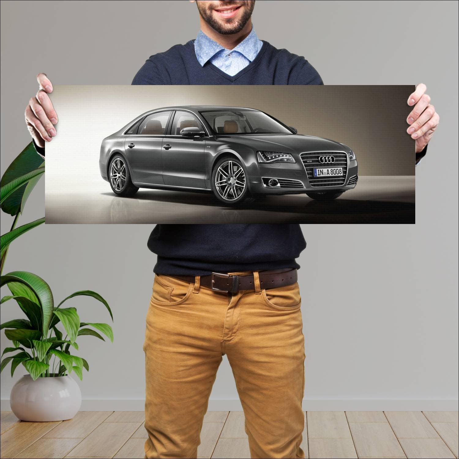 Cuadro grande 30x80cm 2011 audi a8 l exclusive con 641 Audi