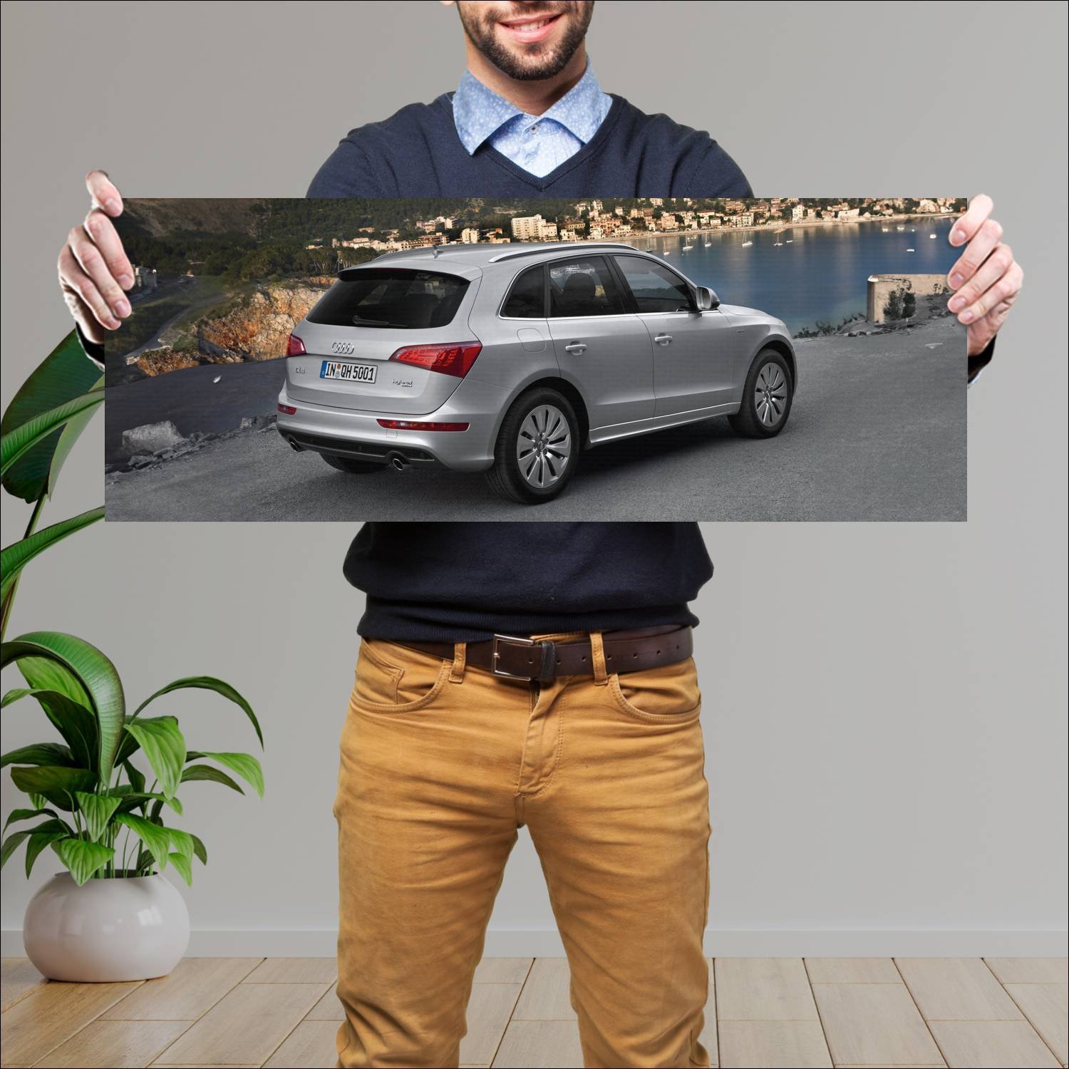 Cuadro grande 30x80cm 2011 audi q5 hybrid s line 8 652 Audi