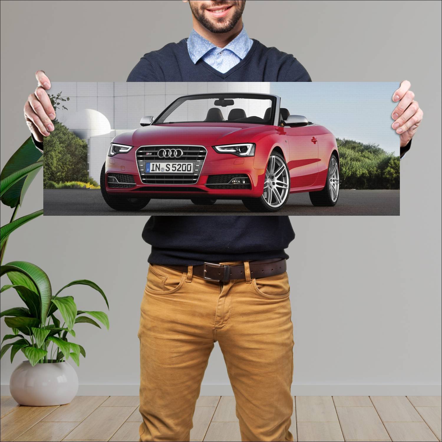 Cuadro grande 30x80cm 2011 audi s5 cabriolet auto 668 Audi