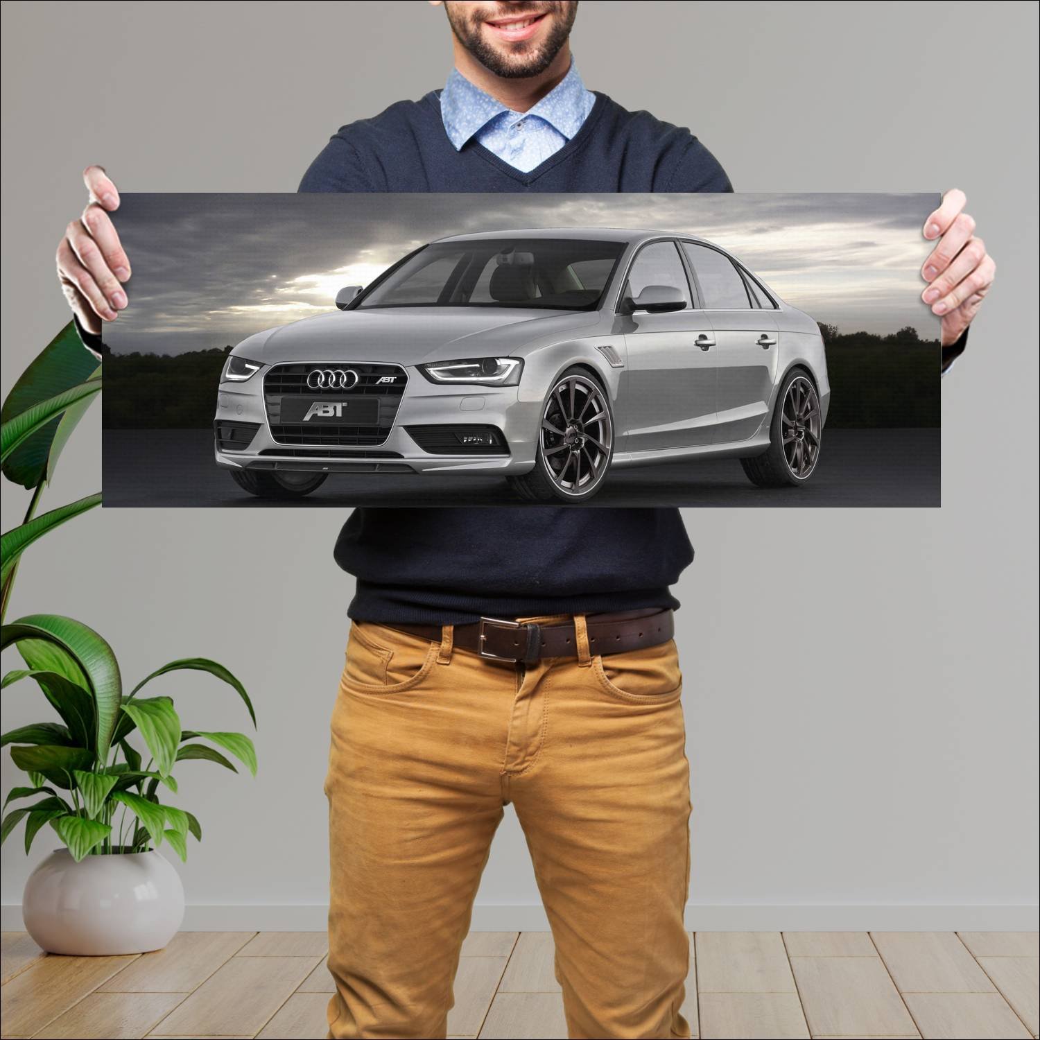 Cuadro grande 30x80cm 2012 abt as4 sedan auto 685 Audi