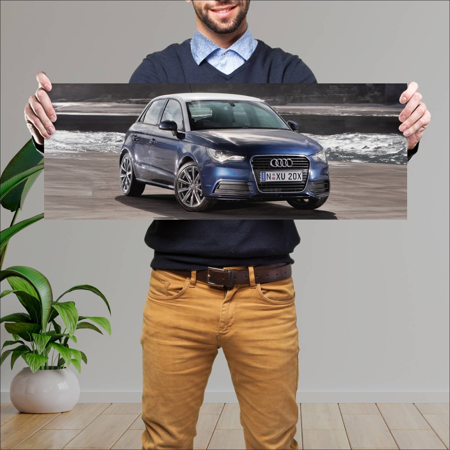 Cuadro grande 30x80cm 2012 audi a1 sportback au 87 694 Audi