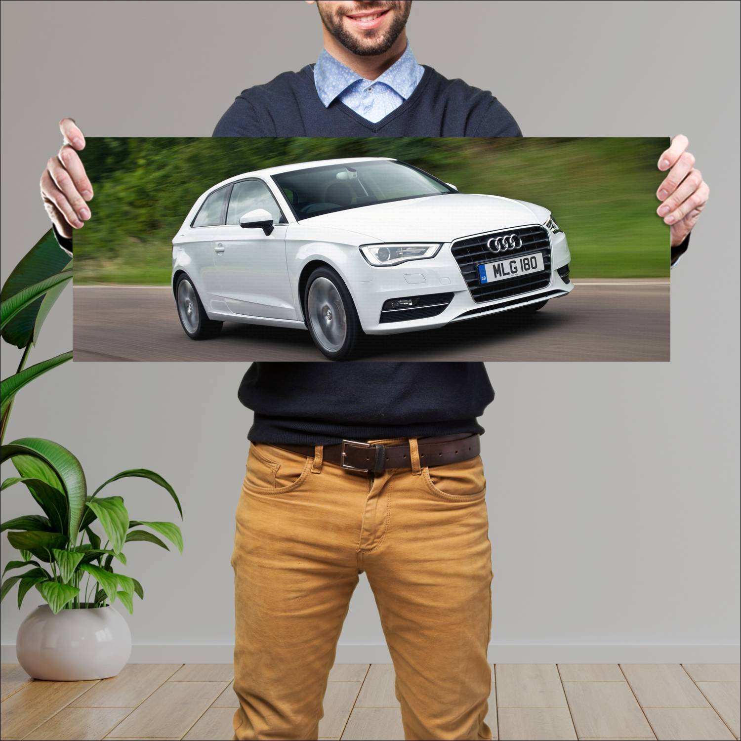 Cuadro grande 30x80cm 2012 audi a3 uk auto 707 Audi