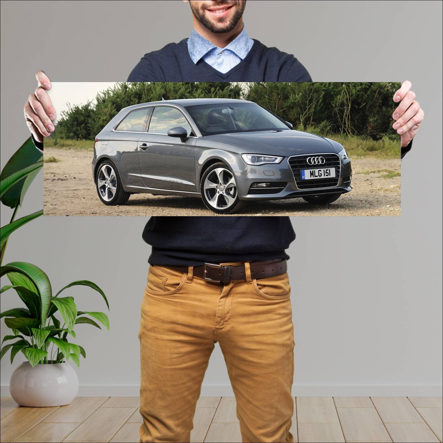 Cuadro grande 30x80cm 2012 audi a3 uk auto 709 Audi