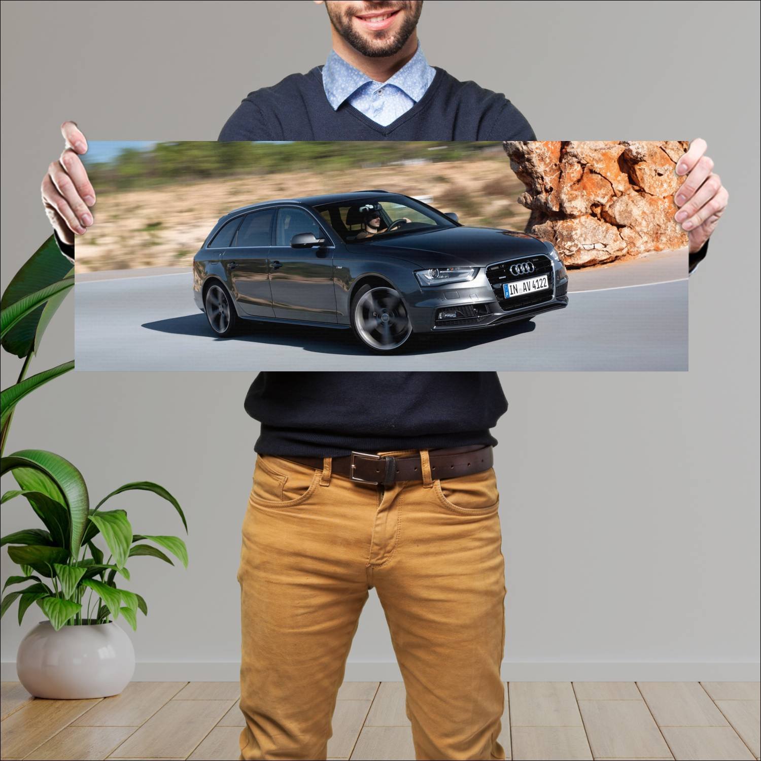 Cuadro grande 30x80cm 2012 audi a4 avant s line 86 711 Audi