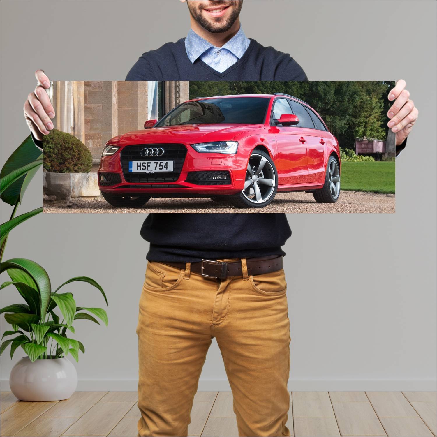 Cuadro grande 30x80cm 2012 audi a4 avant s line uk 712 Audi