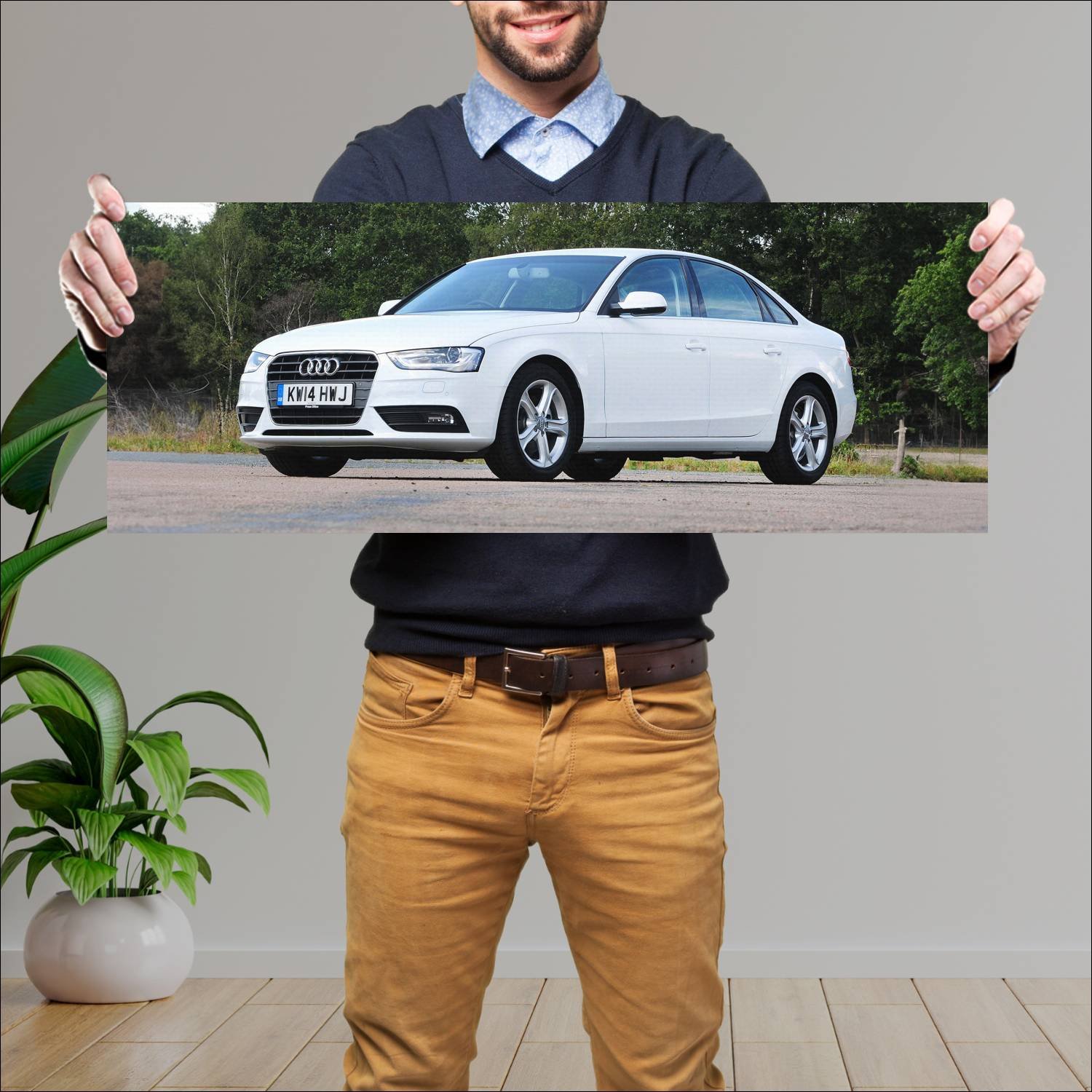 Cuadro grande 30x80cm 2012 audi a4 saloon uk auto 716 Audi