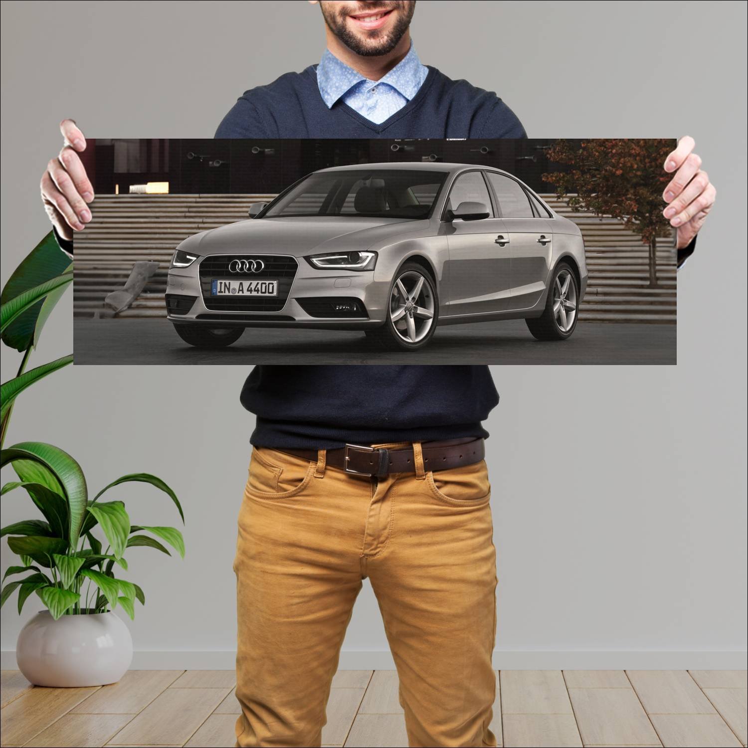 Cuadro grande 30x80cm 2012 audi a4 sedan auto 717 Audi