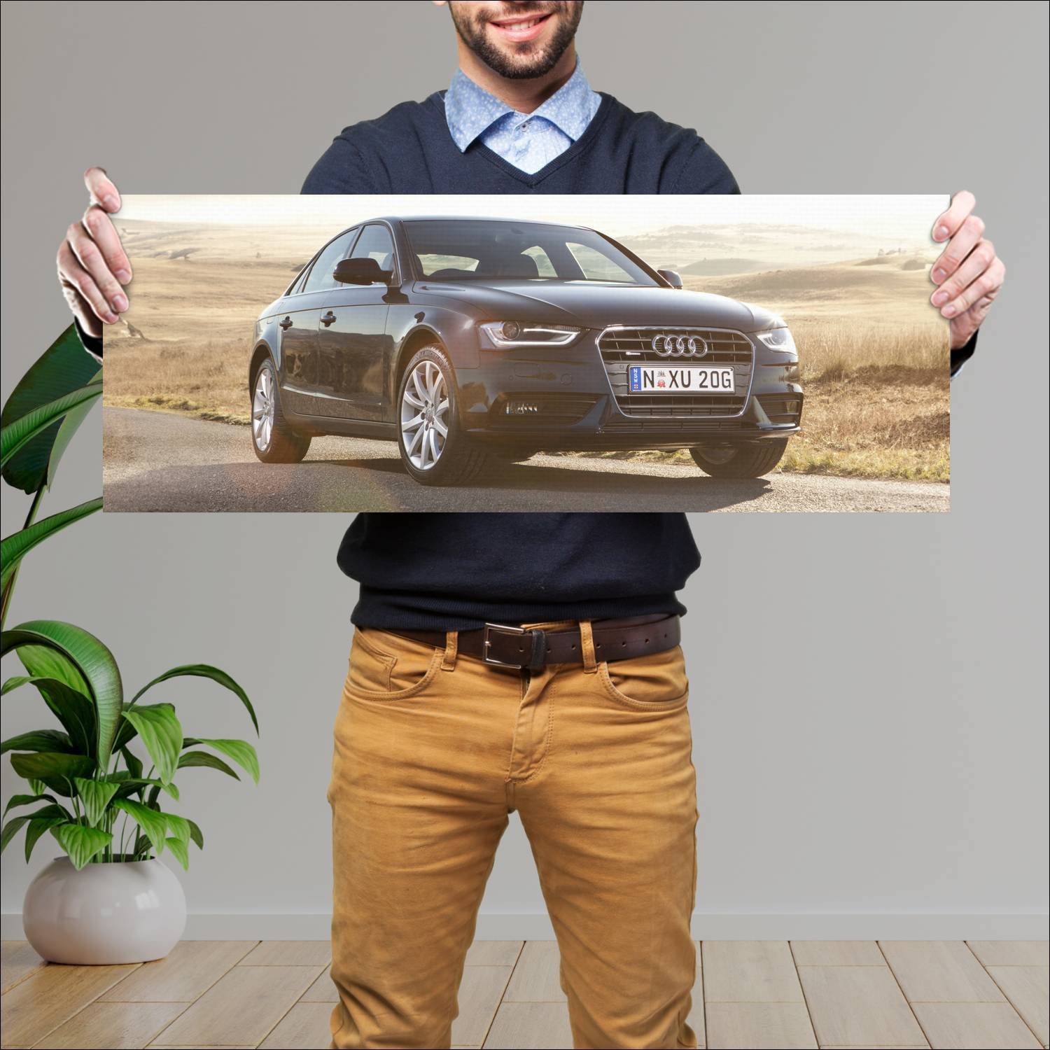 Cuadro grande 30x80cm 2012 audi a4 sedan au auto 718 Audi