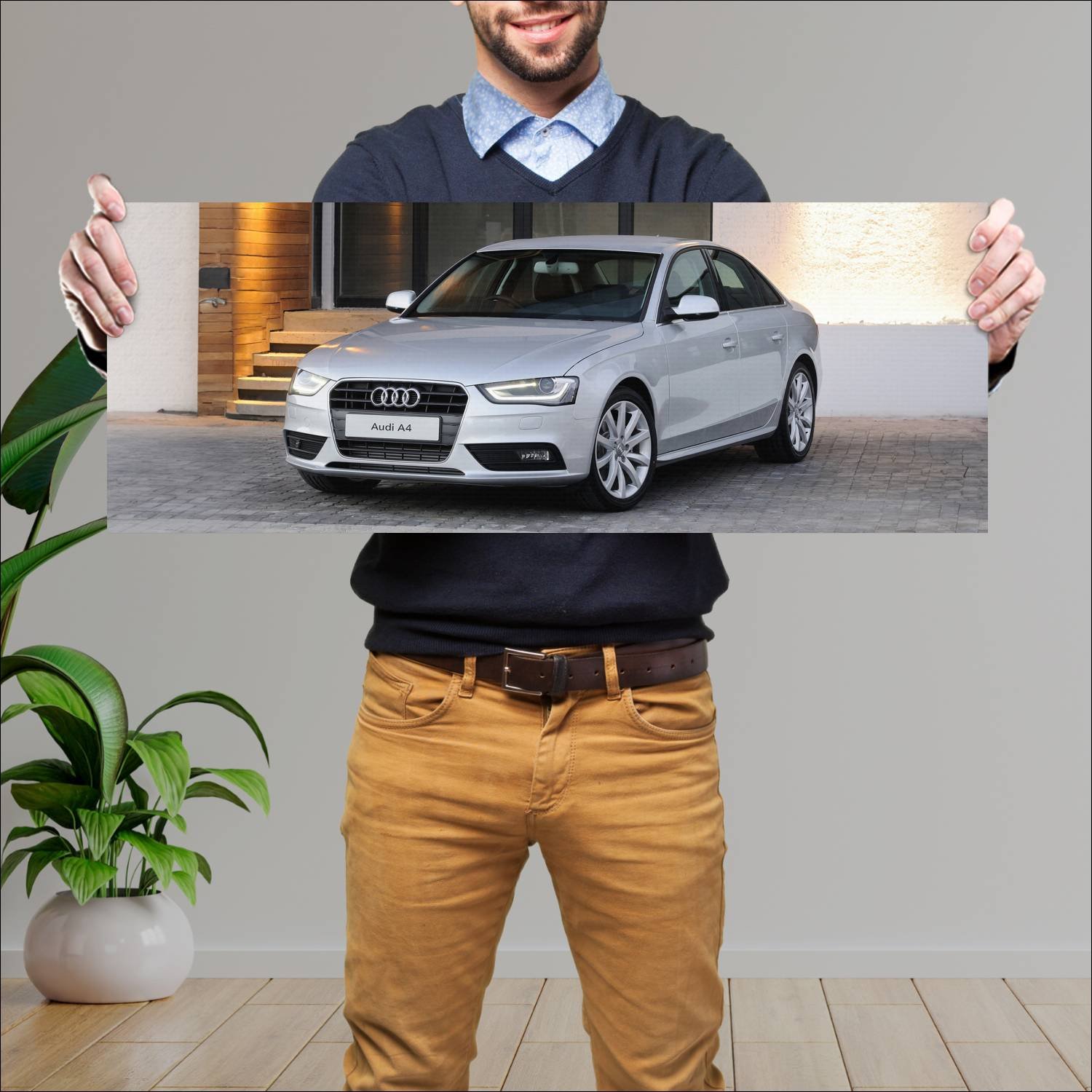 Cuadro grande 30x80cm 2012 audi a4 sedan za auto 721 Audi