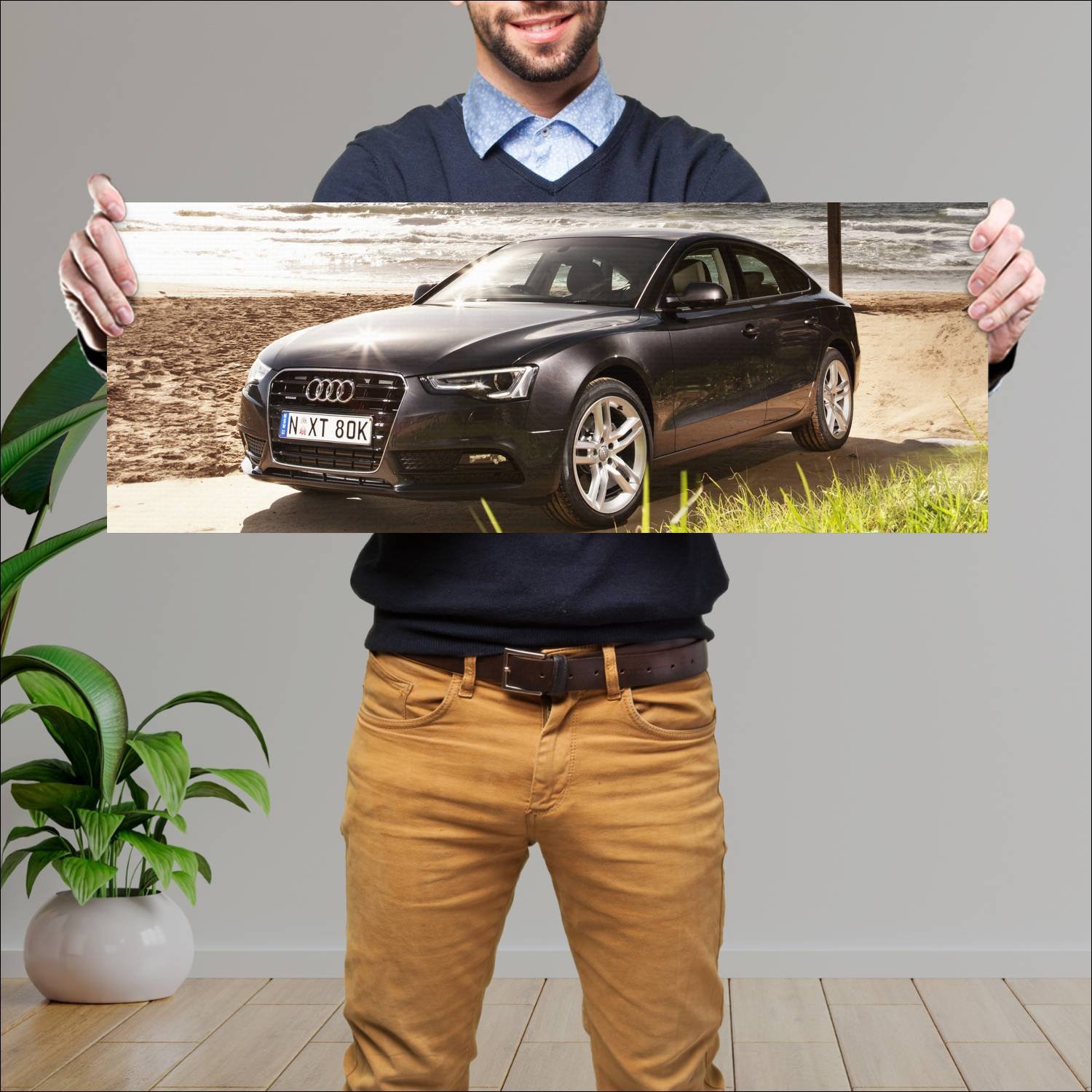 Cuadro grande 30x80cm 2012 audi a5 sportback au 87 727 Audi