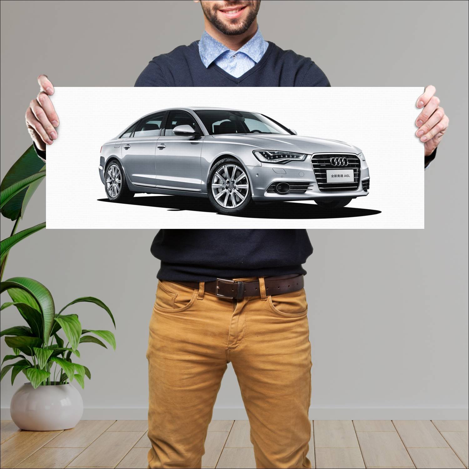 Cuadro grande 30x80cm 2012 audi a6 l sedan cn Audi