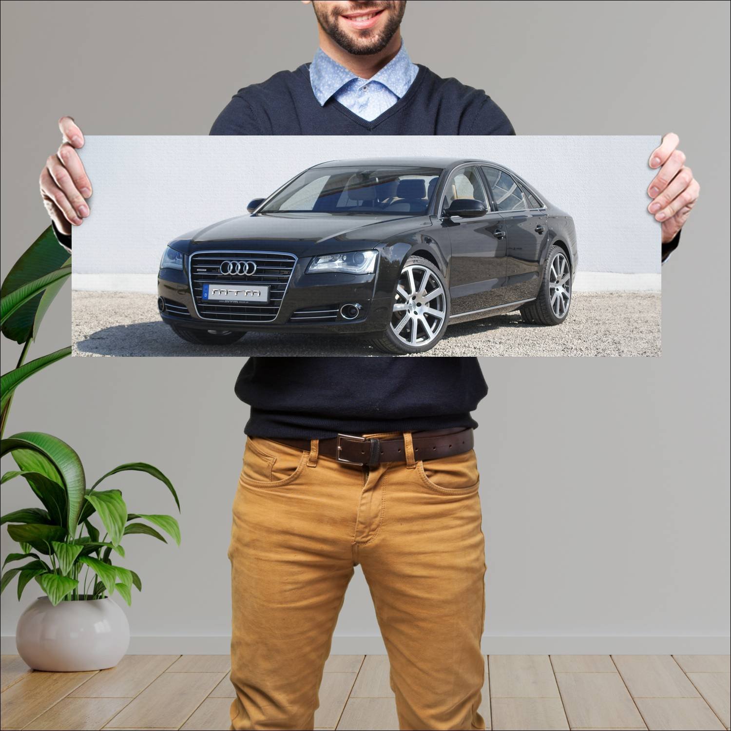 Cuadro grande 30x80cm 2012 audi a8 by mtm auto 735 Audi