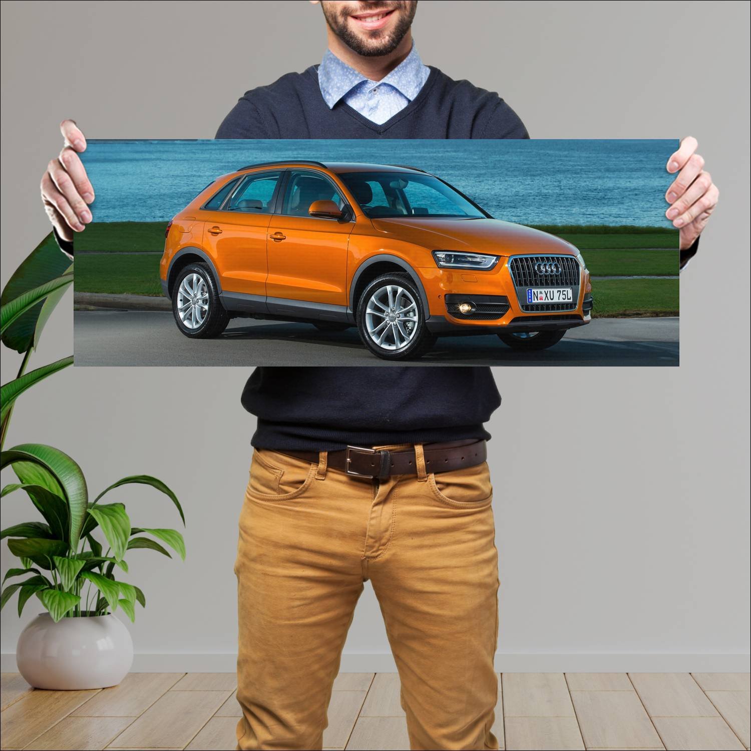 Cuadro grande 30x80cm 2012 audi q3 au auto 738 Audi