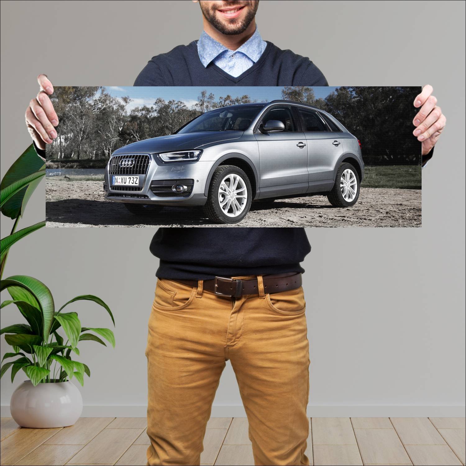 Cuadro grande 30x80cm 2012 audi q3 au auto 739 Audi
