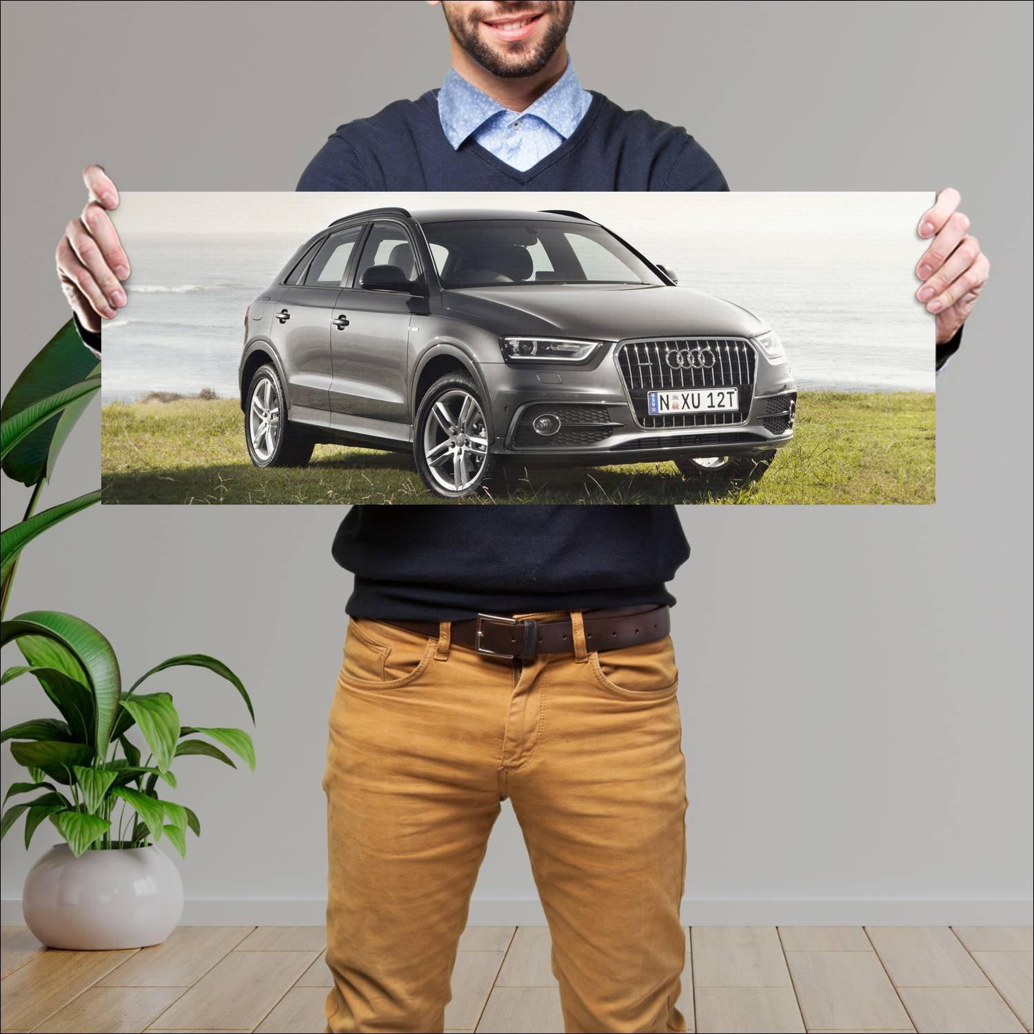 Cuadro grande 30x80cm 2012 audi q3 s line au auto 740 Audi