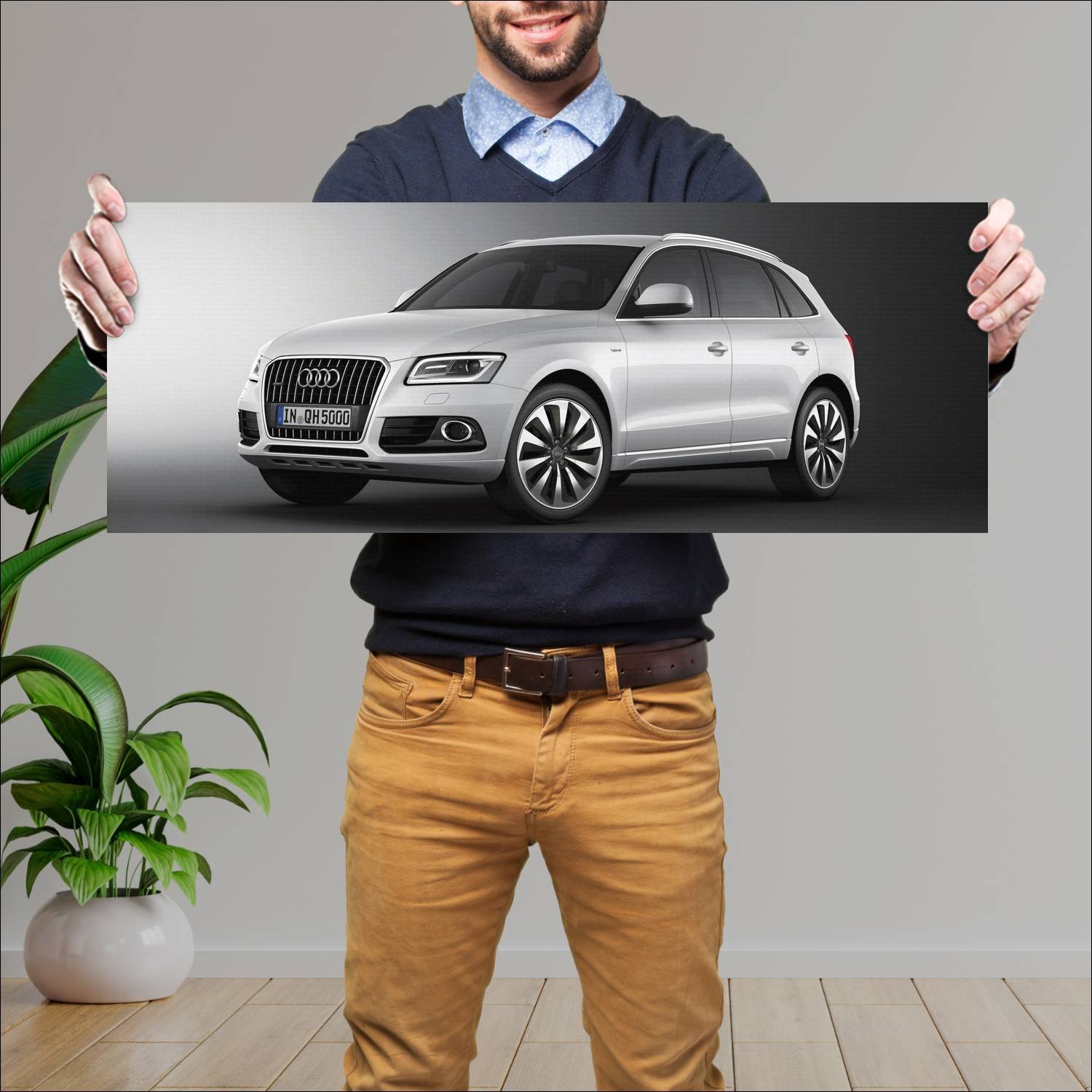 Cuadro grande 30x80cm 2012 audi q5 hybrid auto 744 Audi