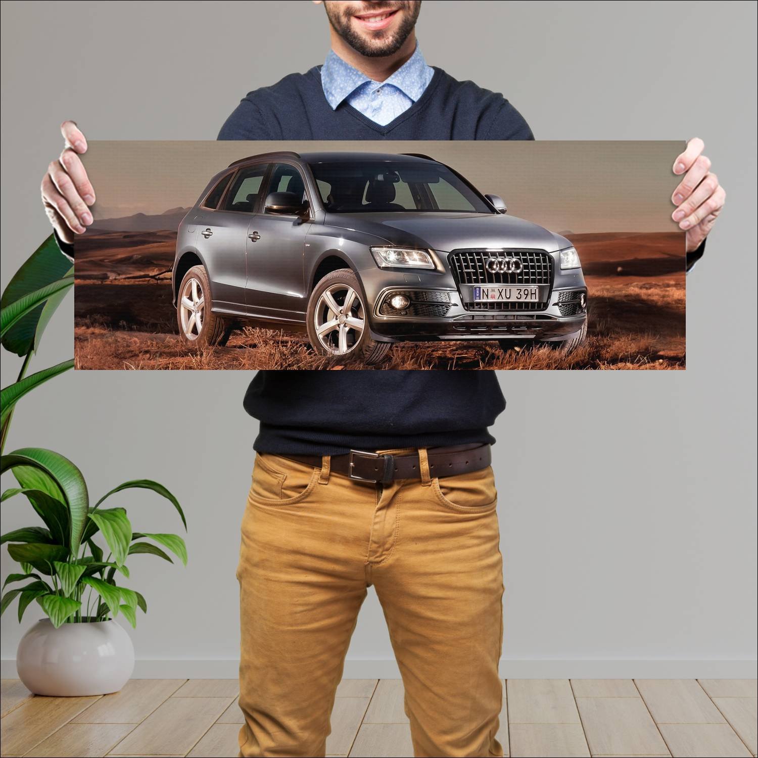 Cuadro grande 30x80cm 2012 audi q5 s line au auto 746 Audi