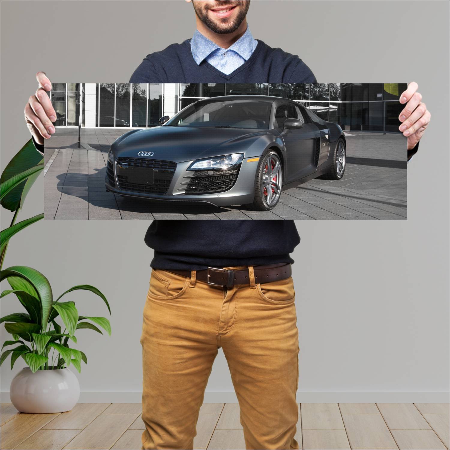 Cuadro grande 30x80cm 2012 audi r8 coupe exclusive 755 Audi