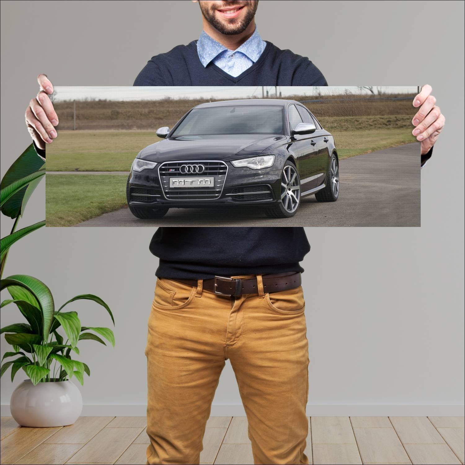 Cuadro grande 30x80cm 2012 audi s6 sedan by mtm 11 786 Audi