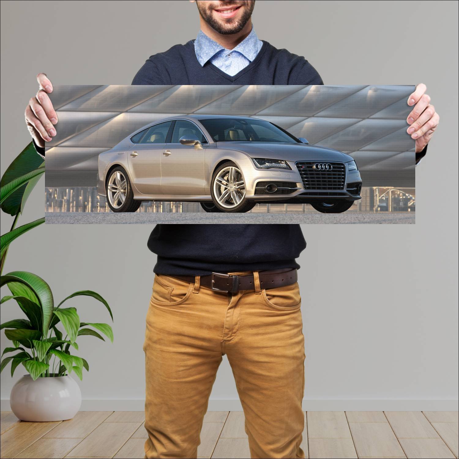 Cuadro grande 30x80cm 2012 audi s7 sportback auto 788 Audi