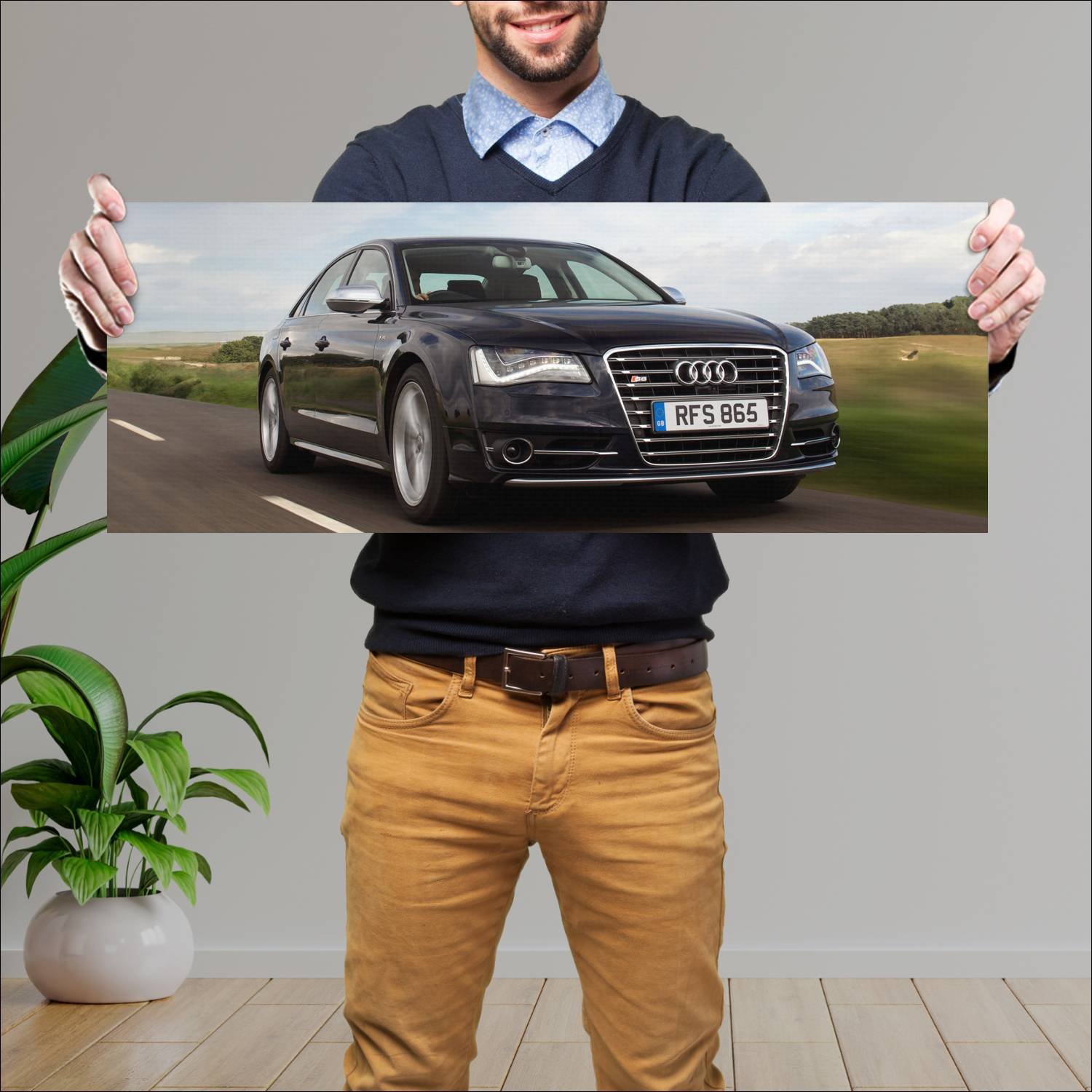 Cuadro grande 30x80cm 2012 audi s8 uk auto 793 Audi