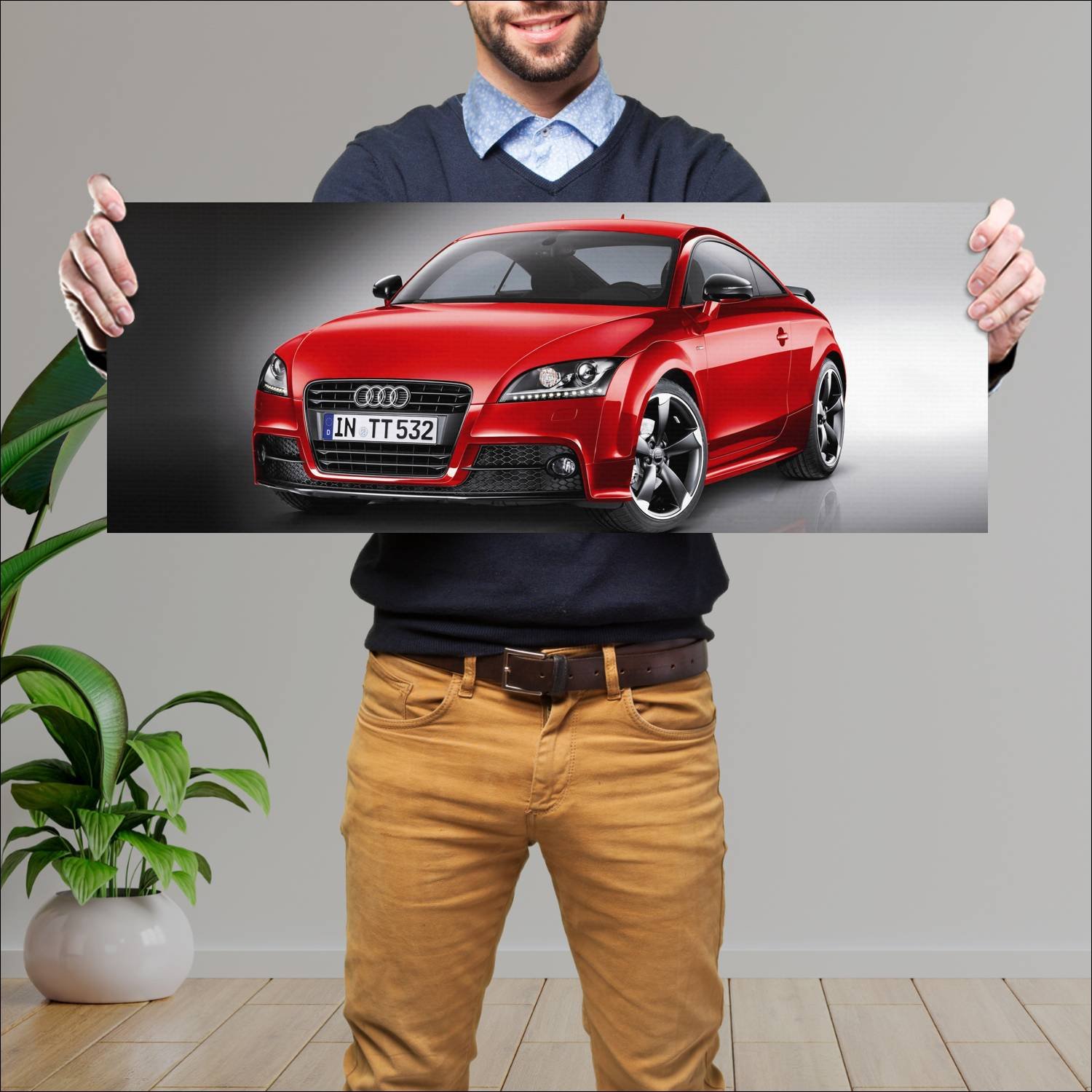 Cuadro grande 30x80cm 2012 audi tt coupe s line co 797 Audi