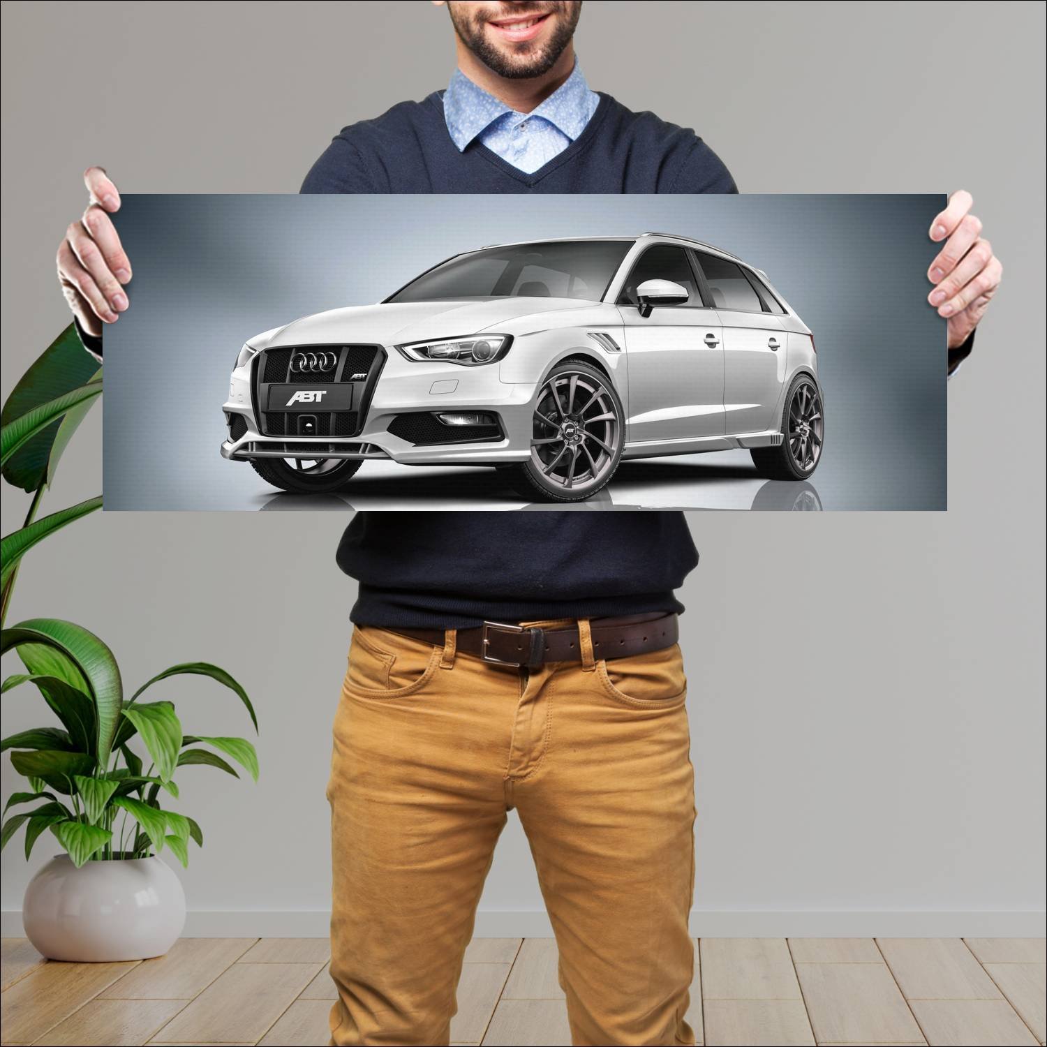Cuadro grande 30x80cm 2013 abt as3 sportback auto 800 Audi