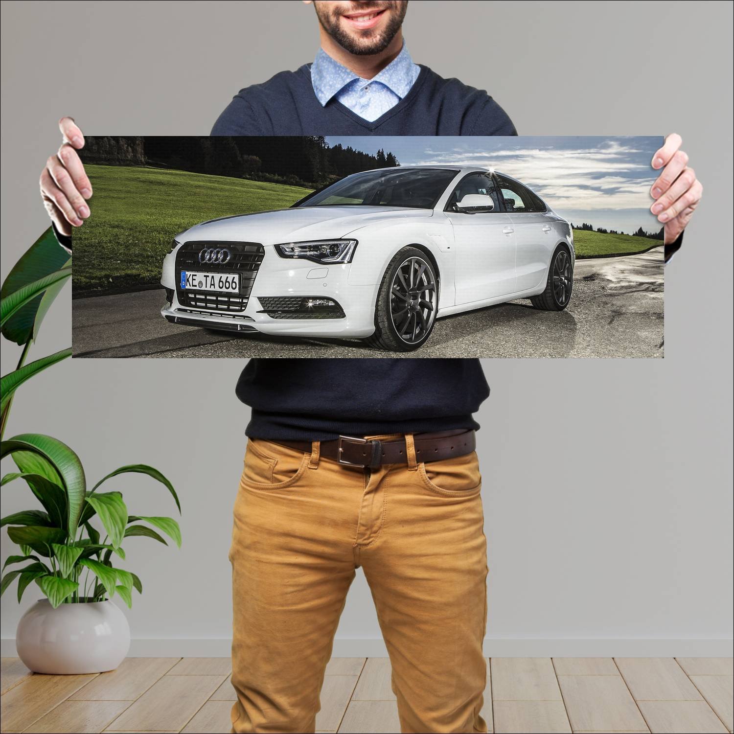 Cuadro grande 30x80cm 2013 abt as5 sportback auto 801 Audi