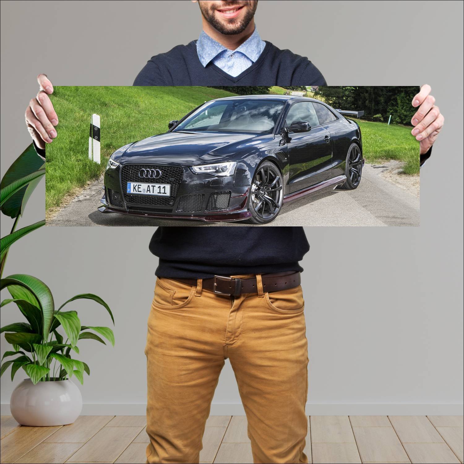 Cuadro grande 30x80cm 2013 abt rs 5 r coupe auto 803 Audi