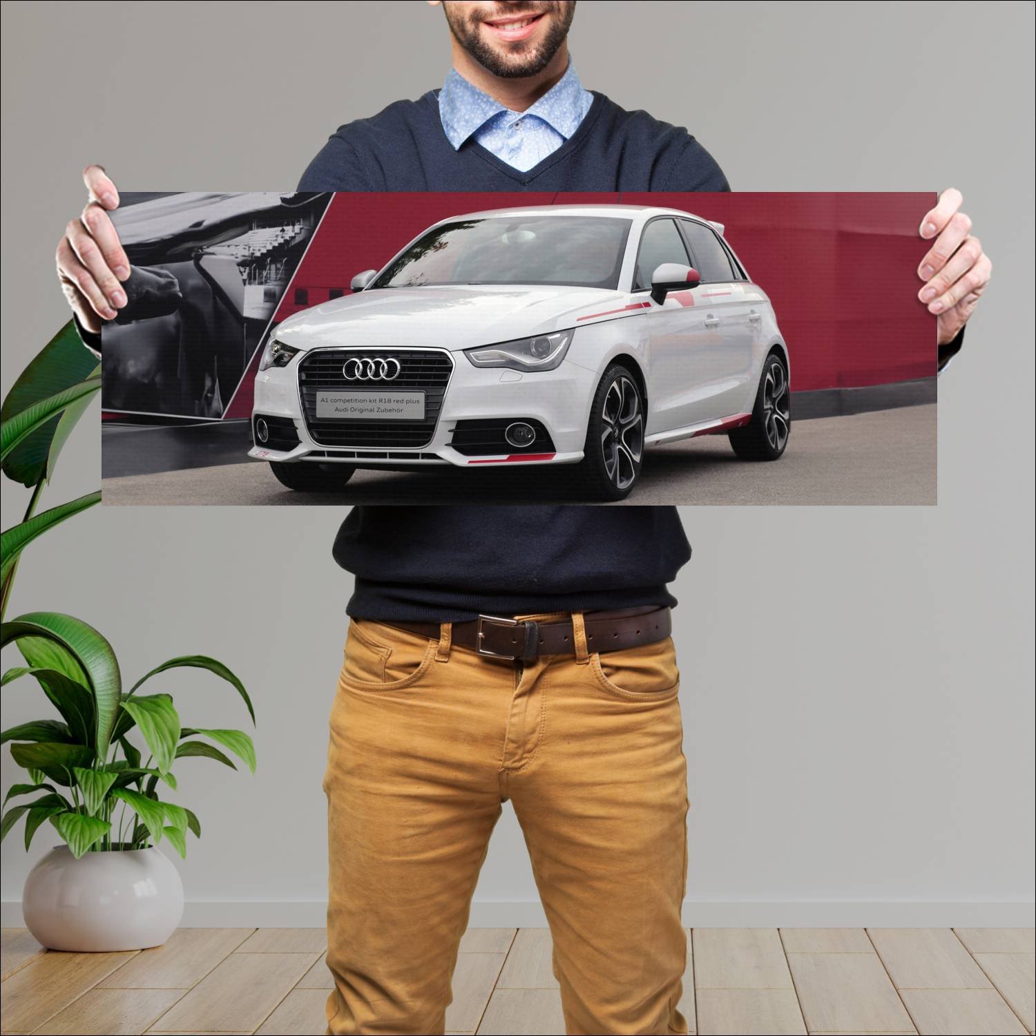 Cuadro grande 30x80cm 2013 audi a1 sportback r18 8 804 Audi